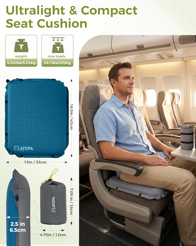 ATEPA Inflatable Seat Cushion - color: XL - 2 Pack Blue
