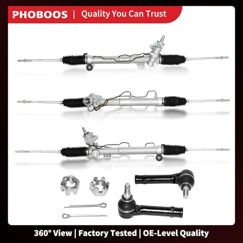PHOBOOS Hydraulic Power Steering Rack and Pinion Assembly Compatible with Buick Century 1997-2005 & Chevrolet Impala 2000-2011, with Outer Tie Rod Ends, New Unit, Direct Fit, Ref. 22-186, ES3459 - size: 22-186/ES3459