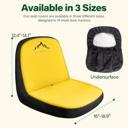 Himal Lawn Mower Seat Cover, Durable 600D Tractor Seat Cover Yellow M - color: Yellow, size: Medium