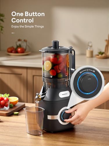 Reemix Juicer Machine with Large Feed Chute, Slow Masticating juicer