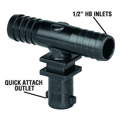 Valley Industries Polypropylene Tee Nozzle Body - 1/2" HB - size: 0.5 Inch, style: Tee Nozzle Body