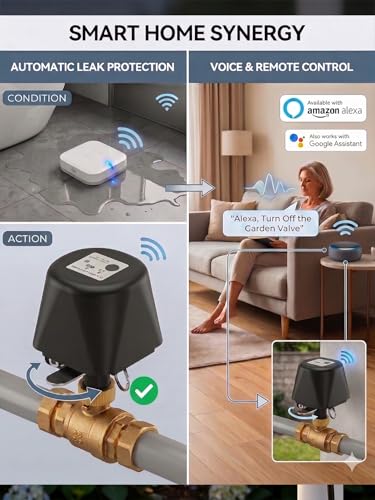 Smart Wifi Water Valve, Motorized Ball Valve, App Comtrol, Brass - size: 3/4 inch
