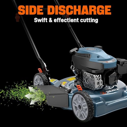 SENIX 20 inch Gas Push Lawn Mower, 144 cc 4-Cycle Push Mower Gas