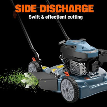 SENIX 20 inch Gas Push Lawn Mower, 144 cc 4-Cycle Push Mower Gas