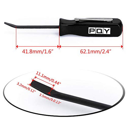 Mini Pocket Pry Bar with Pocket Clip 4.5" Length 3pcs (Black) - color: black