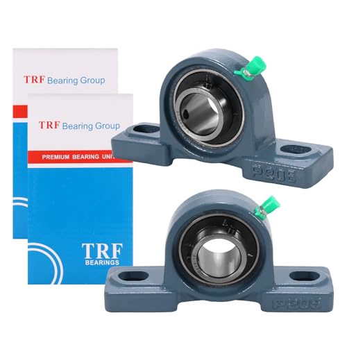2 Pack UCP205-16 Pillow Block Bearing - Pack of 2 Mounted Pillow Block Bearings - 1" Mounted Pillow Block Chrome Steel Bearings Solid Cast Iron Base - Self Alignment - style: UCP205-16