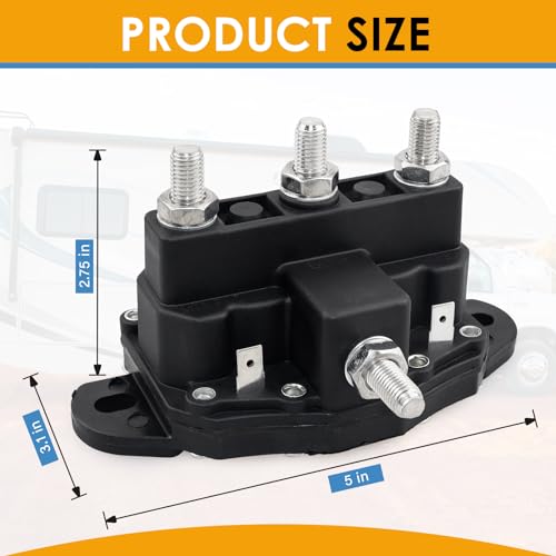 Replacement Dual-Polarity Reversing Solenoid with Silver/Bronze Alloy Posts for Hydraulic Leveling Systems and RV Slide-Outs Replace for 118246