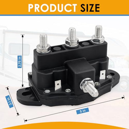 Replacement Dual-Polarity Reversing Solenoid with Silver/Bronze Alloy Posts for Hydraulic Leveling Systems and RV Slide-Outs Replace for 118246