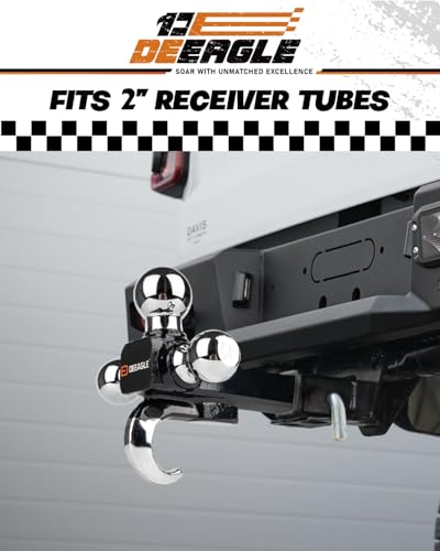 DEEAGLE 3 Ball Hitch with Hook, Fit 2” Hitch Receiver - style: Ball Hitch with Pin