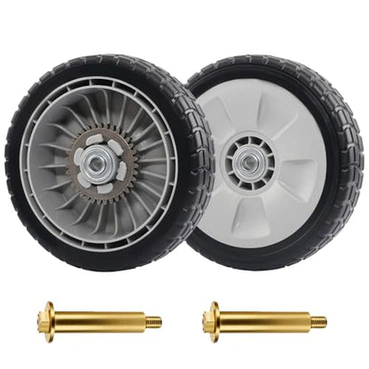 CheeMuii 2PCS HRR216 Lawn Mower Rear Wheels with Bolts for 42710-VE2-M02ZE | 8 Inch Lawn Mower Back Wheel with Bolt Replace for 42710-VE2-M02ZE Compatible with Honda Lawn Mower HRR216 HRS216 HRT216, etc - color: Gray-8IN-2REAR+2BOLT(HRR216)