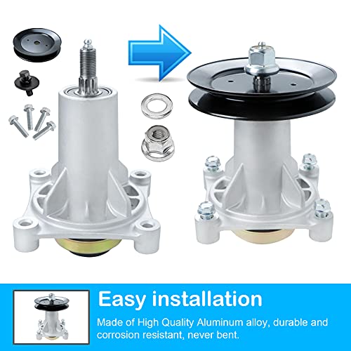 54" Deck Blade 187292 Spindle Rebuild Kit for Craftsman Husqvarna LGT24K54 YTH2454 LGT2654 LGT2554, Replaces Spindle 532187281, 532187292 192870, Blade 187256 187254, 147'' Belt 196103 - size: 54" Deck Blade Spindle Rebuild Kit