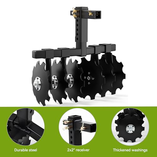 28" Heavy Duty Tow Behind Disc Plow Harrow w/Universal 2" Receiver - size: 28in Disc plow Harrow with 2" Receiver