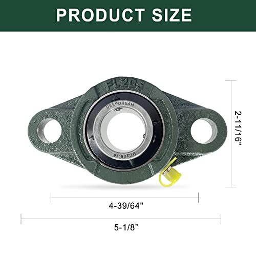 UCFL205-16 Pillow Block Bearing - Pack of 6 Flange Mounted Pillow Block Bearings - size: UCFL205-16-6PCS