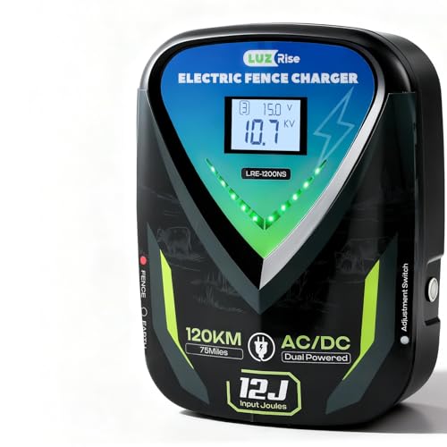 12J AC/DC Fence Charger, 10KV, 120KM Range