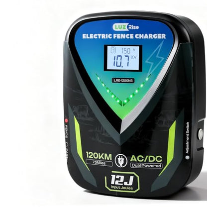 12J AC/DC Fence Charger, 10KV, 120KM Range