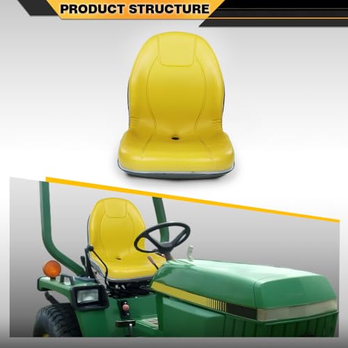 CNNELL Tractor Seat Fit John Deere Compact Utility Tractors: 655, 755, 756