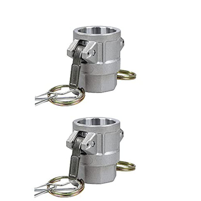2 pcs Aluminum Camlock (1" part D) Cam & Groove Hose Fittings, cam Lock Fittings Female Coupler x Female NPT Thread cam Lock Fittings camlock Coupling (1'') - size: 1 Inch