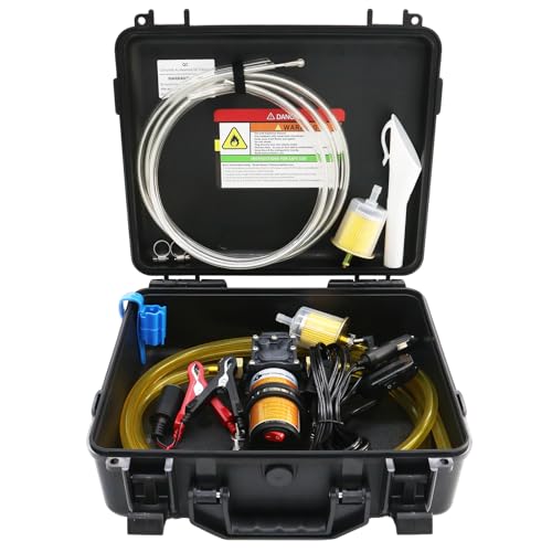 12V Electric Fuel Transfer Pump 110GPH Gasoline Transfer Pump Set - color: 110GPH, size: PRO SET