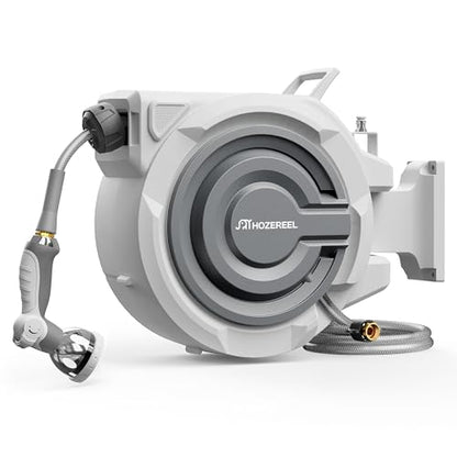 Retractable Garden Hose Reel 1/2" x 110ft - size: 1/2" 110 FT Hose & Reel