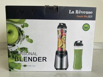 La Reveuse Personal Size Blender for Shakes and Smoothies, 2 Cups, Silver - color: Silver