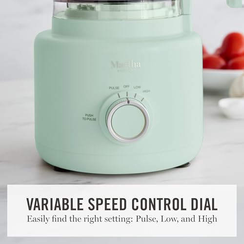 Martha Stewart 10 Cup Food Processor & Electric Chopper, One Touch Pulse - color: Honeydew Green