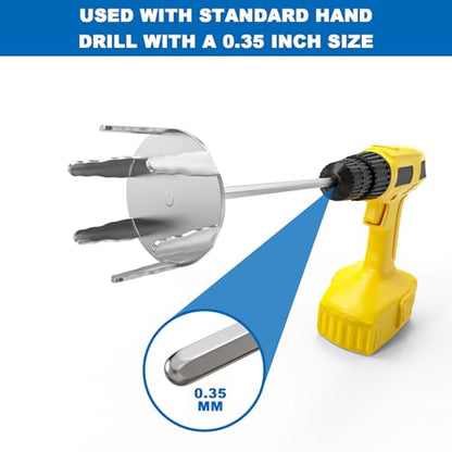 Outspark 3 Inch Stainless Steel Pork Puller Used with Standard Hand Drill,Pork Shredder Drill Attachment