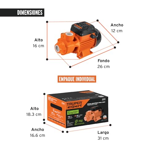 Truper 10068 / BOAP-1/2 - 1/2 HP Peripheral Impeller Water Pump - size: 1/2 HP, style: Water Pump 1/2 HP