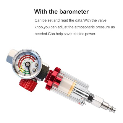 Paint Gun Regulator With Gauge,Air Pressure Filter Separator G1/4NPT