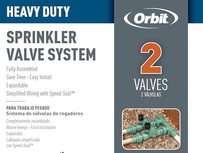 Orbit 57250 2-Valve Heavy Duty Preassembled Manifold - size: 2-Valve