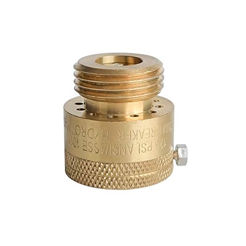 HYDRO MASTER Vacuum Breaker Valve,Hose Bib Backflow Preventer, 3/4 Inch, Brass Finish - size: 3/4 Inch