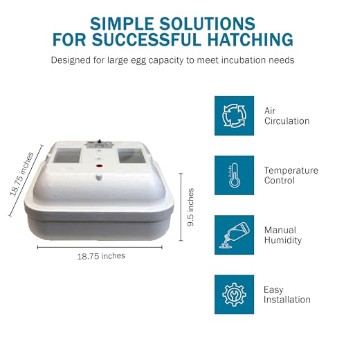 HovaBator 2370 Starter Incubator Kit, Circulated Air Incubator, Egg Turner - size: No Additional Tray, style: No Auto Humidity System