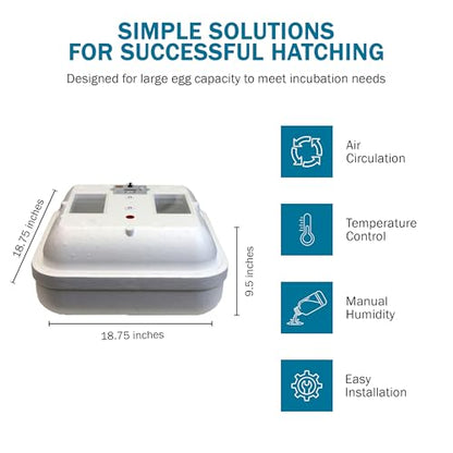 HovaBator 2370 Starter Incubator Kit, Circulated Air Incubator, Egg Turner - size: No Additional Tray, style: No Auto Humidity System