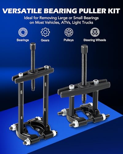 OMT Bushing Driver Tool & Bearing Press Kit, 5-Ton Bearing Puller Tool Set - color: Black Bearing Splitter Kit, size: 66pc Bearing Splitter & Bushing Driver Kit