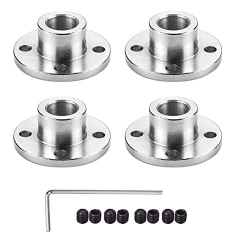 4Pcs 10mm Flange Coupling Connector, Rigid Guide Model Coupler Accessory, Shaft Axis Fittings for DIY RC Model Motors - size: 10mm