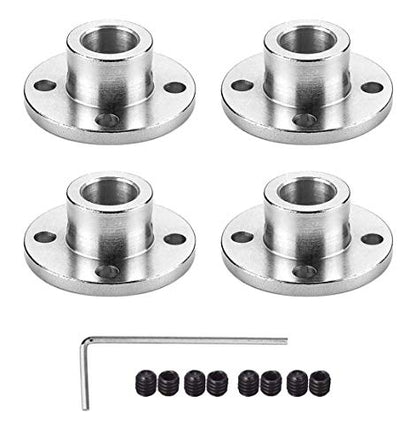 4Pcs 10mm Flange Coupling Connector, Rigid Guide Model Coupler Accessory, Shaft Axis Fittings for DIY RC Model Motors - size: 10mm