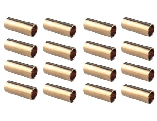DEWHEL Brass Trailer Leaf Spring Bushing Kit Shackle Bushings for Trailer Axle Compatible with Double Eye Springs ID 9/16" OD 11/16in K7129100 Heavy-Duty Construction Bronze 16PCS