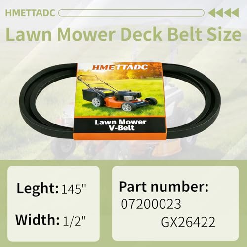 07200023 Deck Belt 1/2” x 145” for Ariens Gravely ZTX 52” Deck - size: 07200023(1/2"x 145")