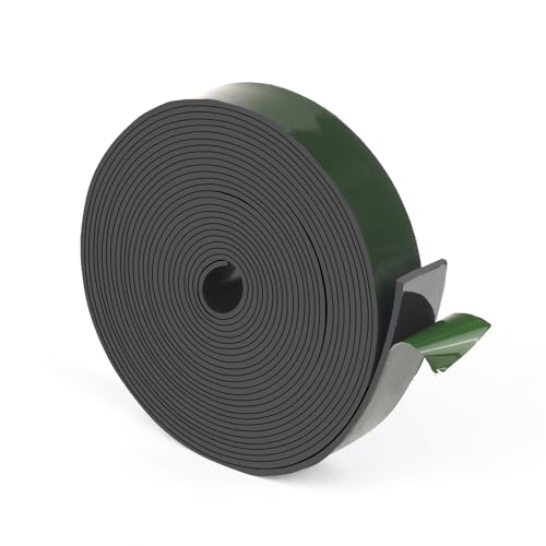 HooTown Adhesive Solid Rubber Strips, Self Neoprene Rubber Sheet Rolls Seal - size: 1”Wide x 240”Long, style: 1/16" Thick Adhesive