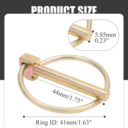12 Pcs 1/4 Inch Locking Pin with Ring - color: 12Pcs, size: 1/4 x 1-3/4 inch