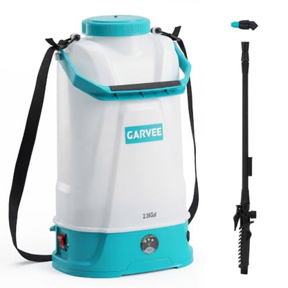 Garvee 2.38 Gal 12V Battery Powered Sprayer with Adjustable Shoulder Strap - size: 2.38Gal