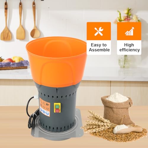 Grain Mill Corn Grinder 1000W 110V Electric Feed Grinder Mill 3 Sieves 300kg/h Corn Grinder Dry Grain Mill for Wheat Barley Animal Feed 7L Funnel 19000 RPM Copper Motor Electric Grain Mill Oran