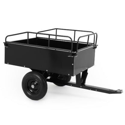 800LBS Steel ATV Dump Trailer, Tow Behind Cart for Lawn Tractor Mower