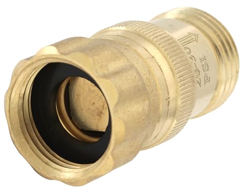 Lead-Free Brass 20-30 psi Water Pressure Reducer Regulator, 3/4 inch Hose Thread for Drip System, 140 psi Max Inlet Pressure