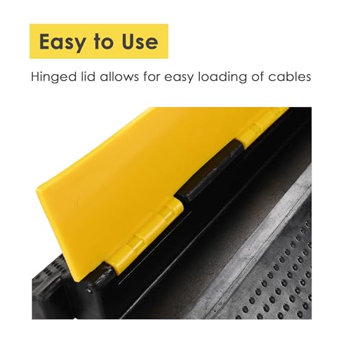 Yescom Cable Ramp Protector 1 Channel Garden Hose Protecitive 22000 Lbs - size: 2.4"H - 1 Channel - 2 Pack