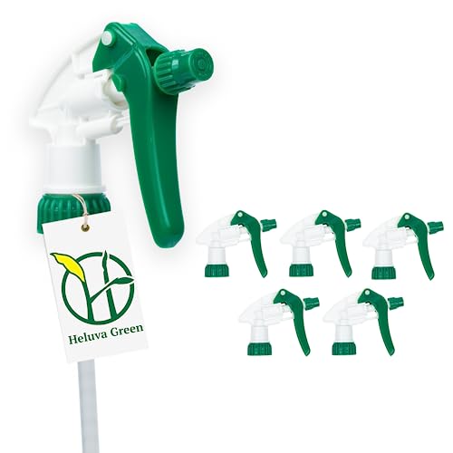 Heluva Green Spray Bottle Nozzle Replacement Tops, Green 6 Pack - color: Green, size: 6 Pack