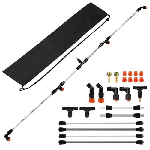 4 Nozzles Poly Sprayer Boom Wand, Backpack Multi Nozzle Spray Holder
