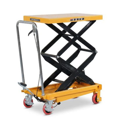 330LBS Hydraulic Lift Table Cart Lift, Double Scissor Lift Table