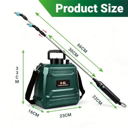 Battery Powered Sprayer 2 Gallon Powerful Electric Weed Sprayer Pump Garden