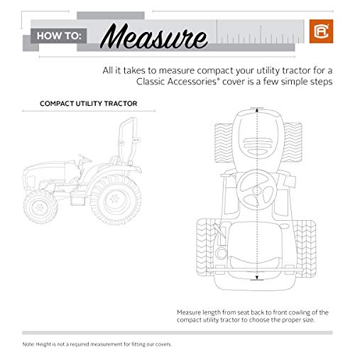 Classic Accessories StormPro Waterproof Heavy-Duty Compact Utility Tractor Cover