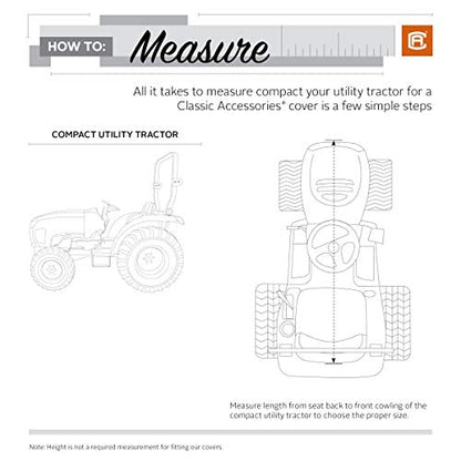 Classic Accessories StormPro Waterproof Heavy-Duty Compact Utility Tractor Cover